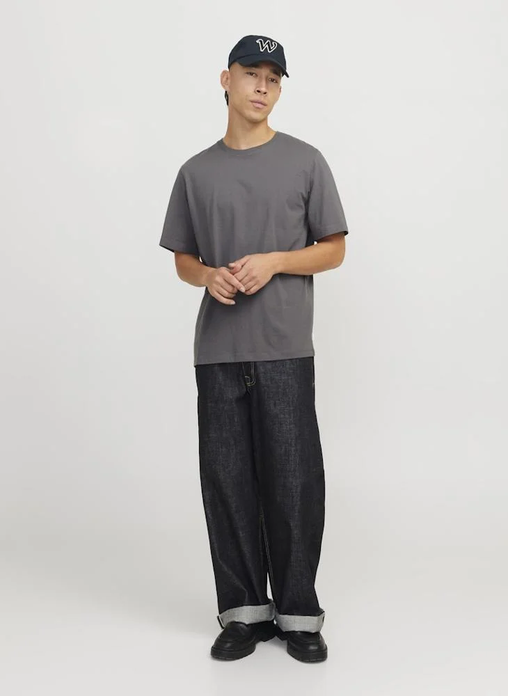 JACK & JONES  Solid Crew Neck T-Shirt for Men | Best Price UAE